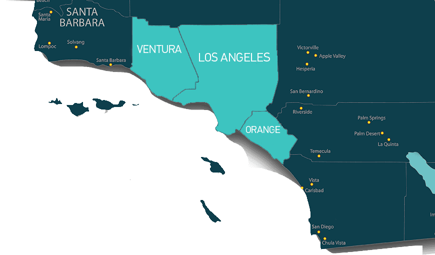 Pacific Pro Roofing service areas — Los Angeles, Ventura, and Orange County